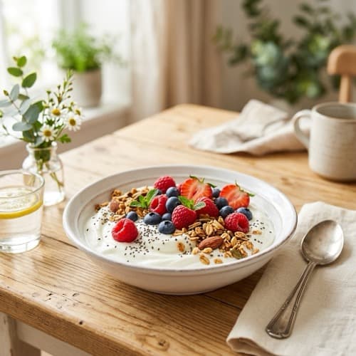 Bowl de Yaourt Grec, Fruits Rouges & Granola